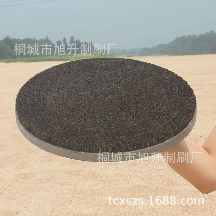 大直径圆盘刷手绑线猪鬃纳米尼龙丝毛刷盘子抛光研磨刷PVC板刷