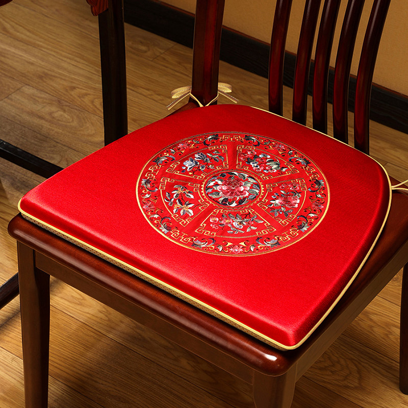 中式椅子垫坐垫餐椅垫餐桌椅梯形垫子马蹄垫椅垫凳子垫防滑垫座垫