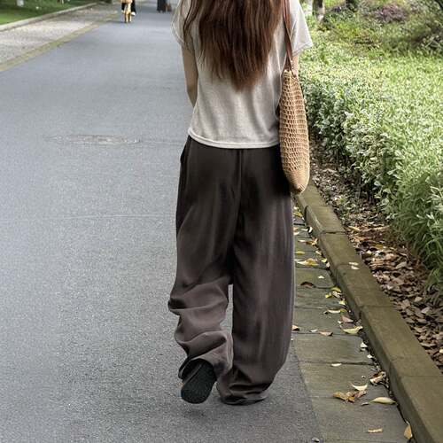 天丝亚麻阔腿裤大码胖mm梨型身材粗腿宽胯长裤女士薄款夏季款裤子
