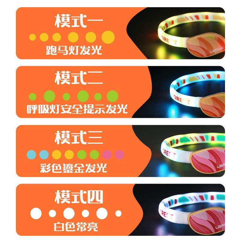 Laroo莱诺森林彩灯发光圈可裁剪夜间安全遛狗神器中小型犬项圈