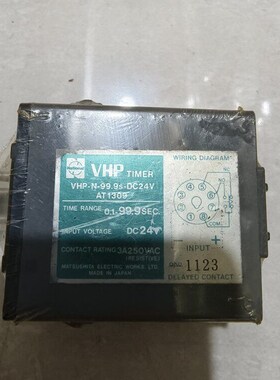 日本产定时器VHP-N-99.9s-DC24V 订货号AT1309时间范围0.1~99.9秒