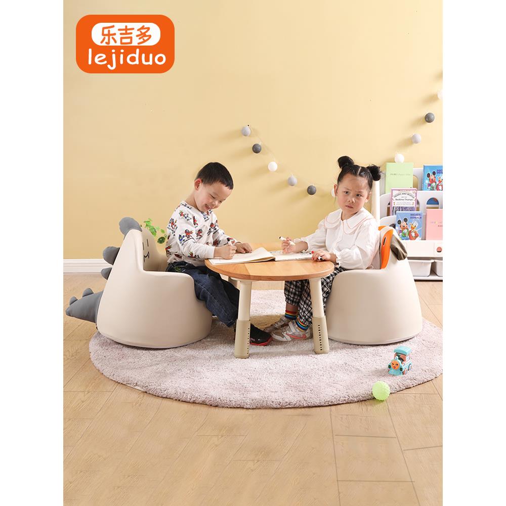 乐吉多实木儿童桌花生桌宝宝学习小桌子幼儿园桌椅套装实木手工桌