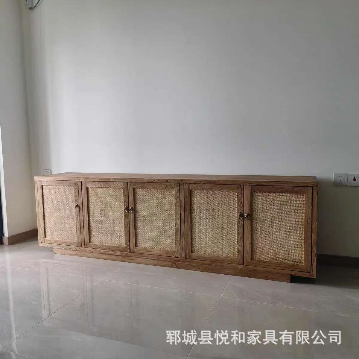 新款老榆木储物柜阳台地柜榻榻米炕柜卧室飘窗柜书柜民宿餐边柜