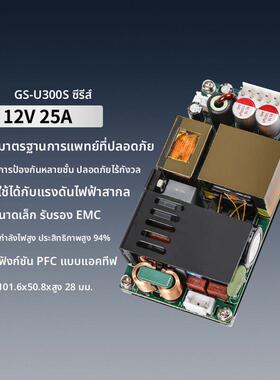 12V20A25A超薄开关电源模块裸板LLC+PFC PC软路由NAS光猫12V300W