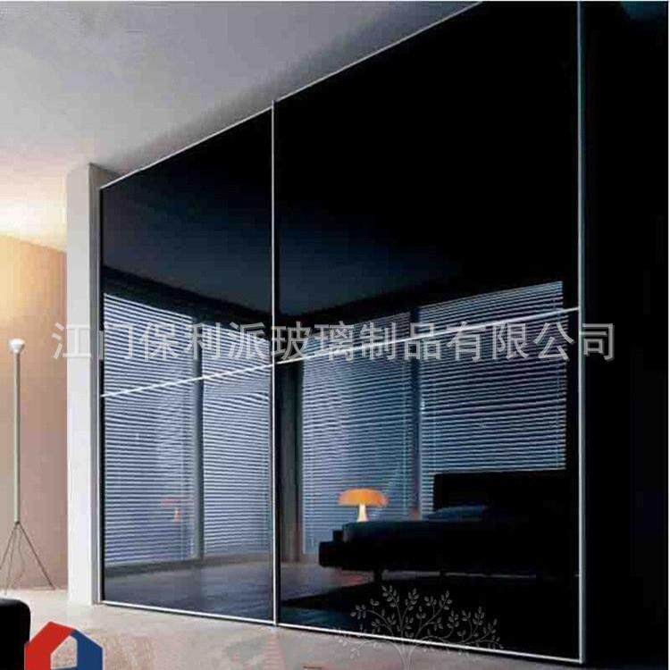 定制玻璃加工8mm有色玻璃8mm黑色透明钢化玻璃钢化黑玻