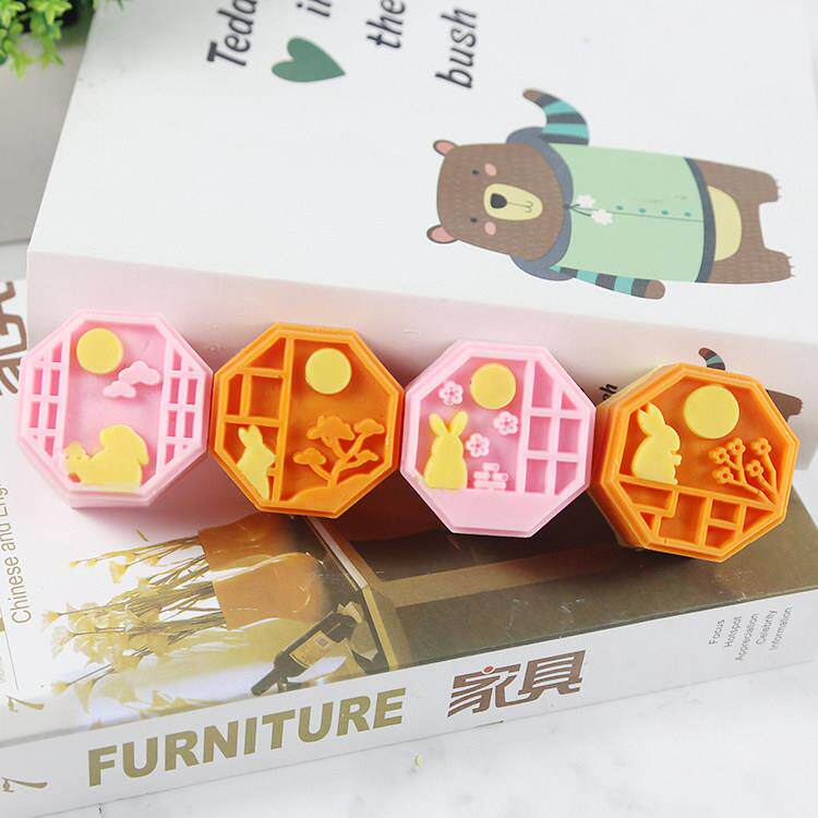 DIY玉兔冰皮月饼硅胶模具玉兔绿豆糕凤梨酥兔子手工皂模烘焙模具