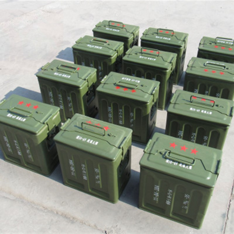 33X22X35厘米 重7.5公斤 铁皮箱 烤漆军绿色 侉子工具箱