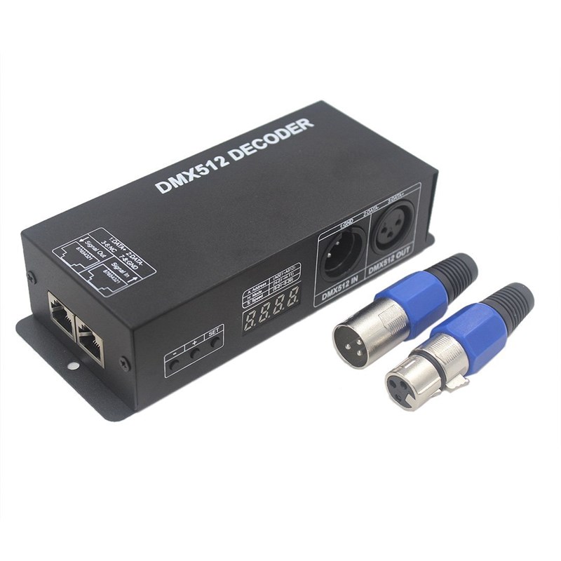 厂家直销4通道显示屏DMX512解码器RGBW控制器DMX512舞台灯控台