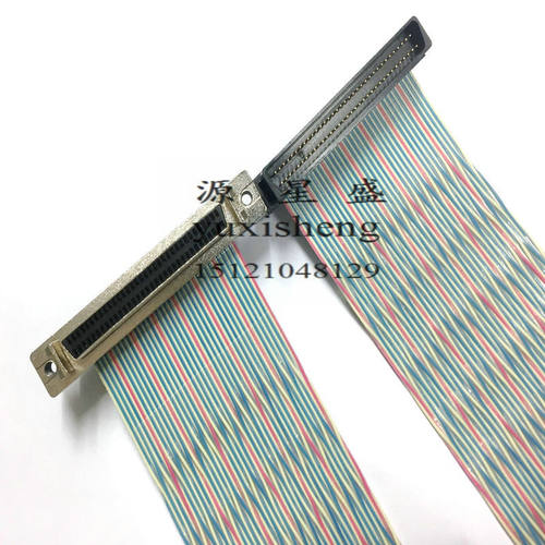SCSI线 HDB68公/DB68母数据线压线排线 SCSI68针对孔 双绞排线1米