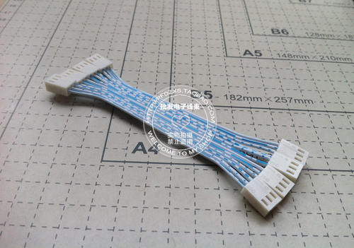 蓝白排线 2510-3P 线长10CM 双头插壳 线束加工 一排4根3P线 订做