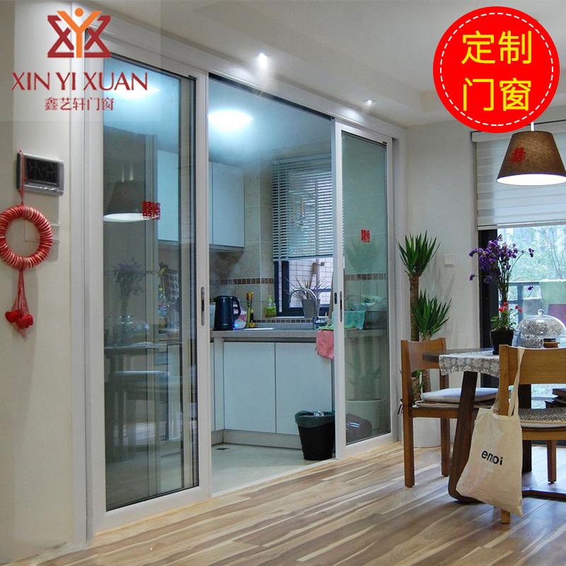 断桥铝合金室内移门钛镁合金玻璃门厨房隔断玻璃推拉门升级推拉式