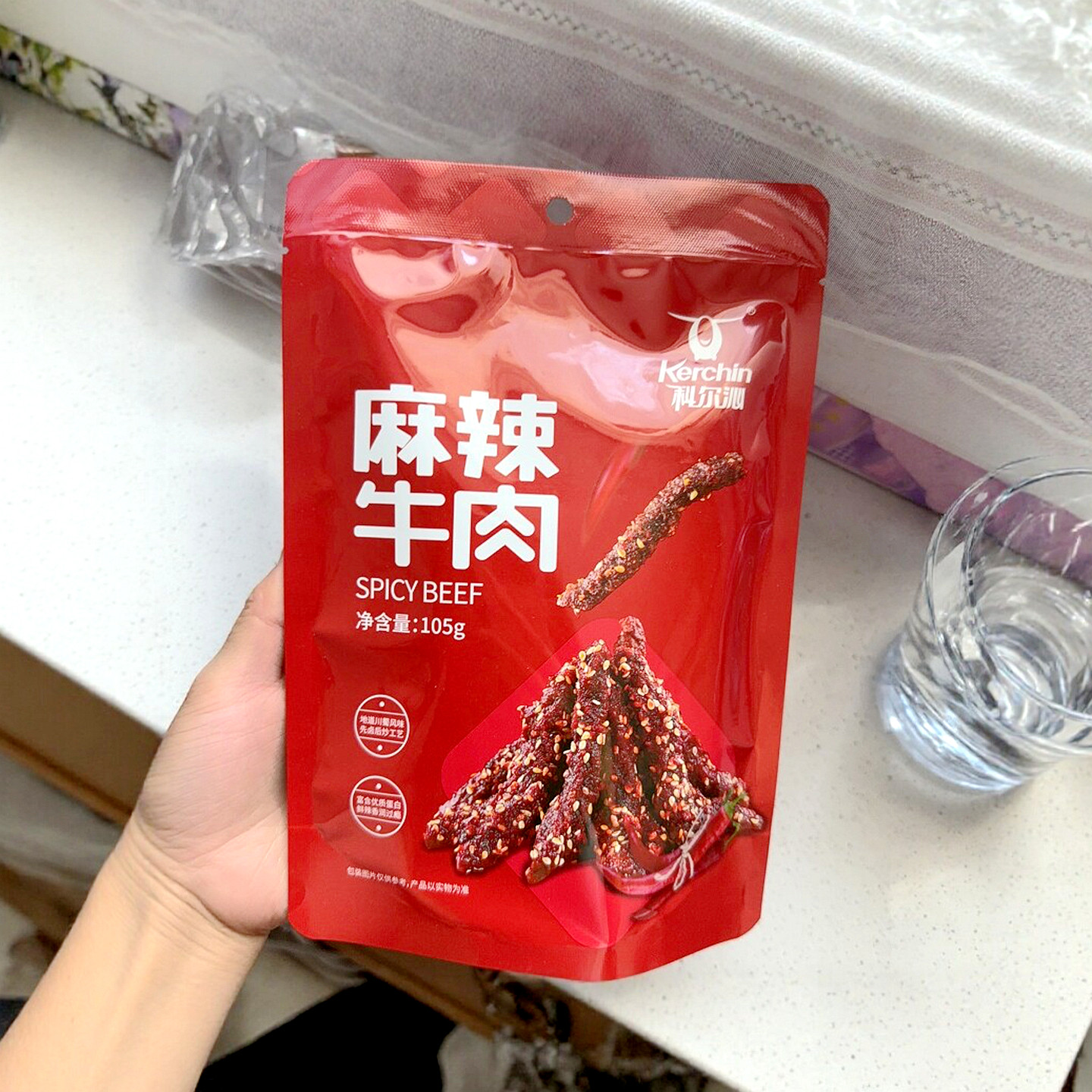 科尔_沁麻辣牛肉105g/袋牛肉类休闲零食川味小吃独立包装开袋即食