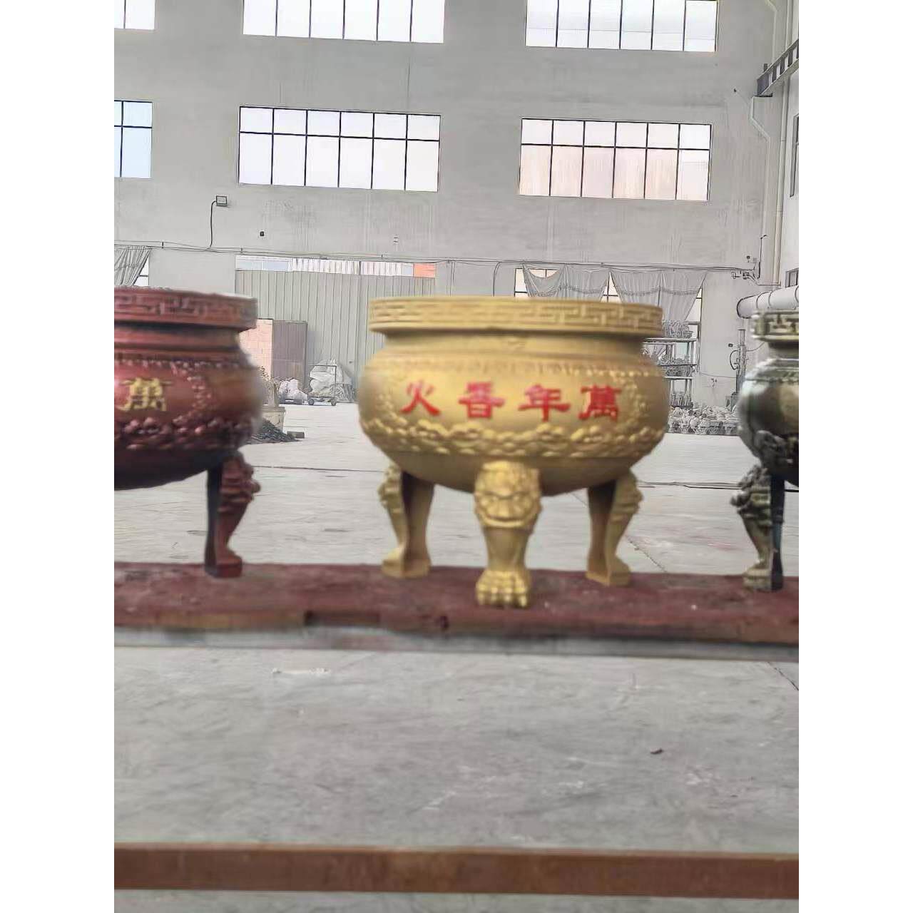 大型香铸香铁炉户外室内家用祠MCD堂桌供奉双龙圆形平案口大号插