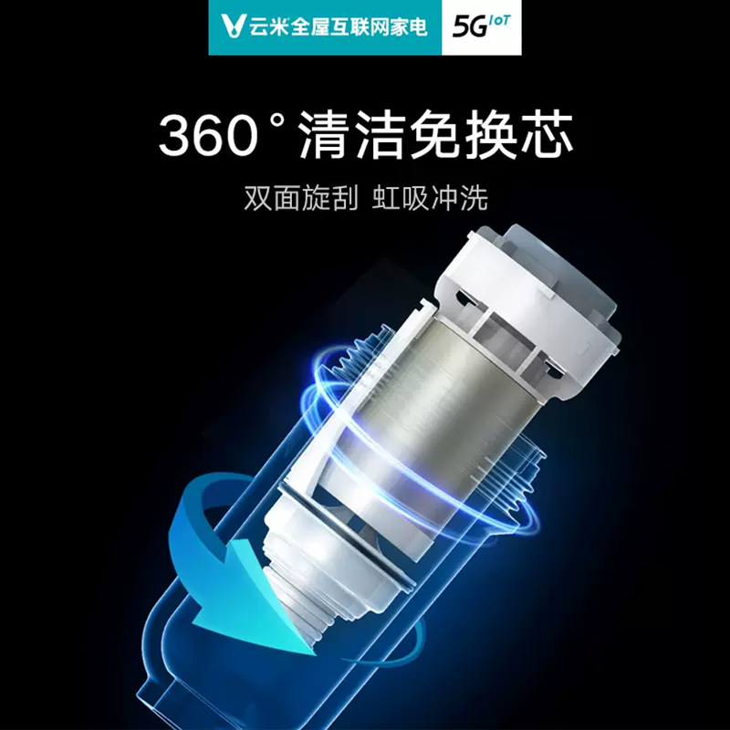 云米前置过滤器家用自来水前置净水器自动虹吸气反冲洗免更换滤芯