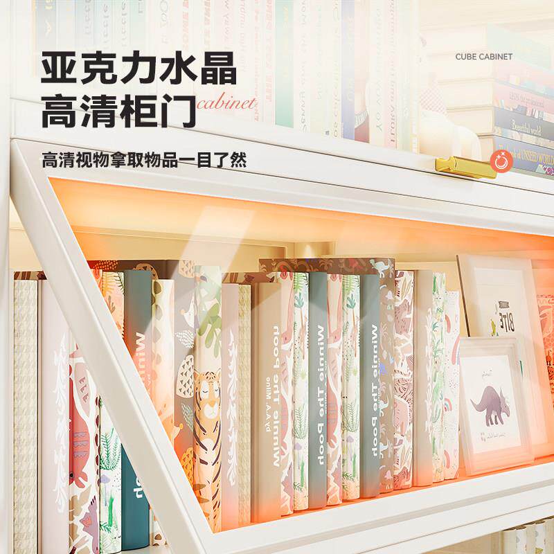 钢制书架带门书101落防尘亚储克力展示柜痛柜客地厅简易物柜收纳