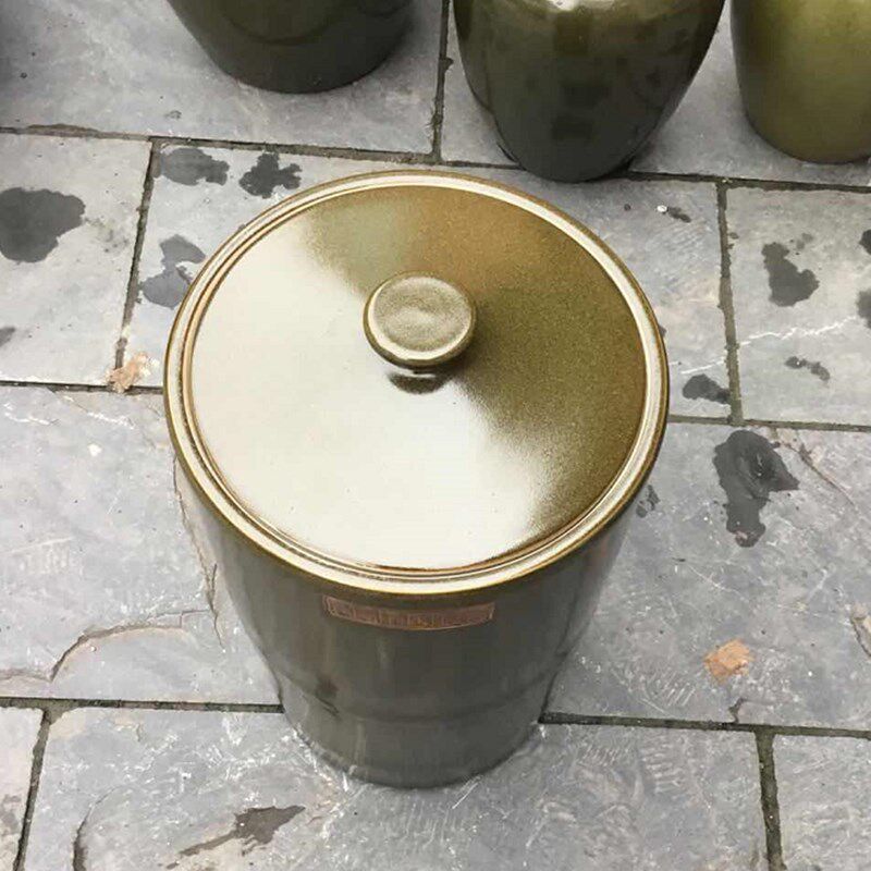 30斤装陶瓷米缸大米桶面粉罐50斤收纳凳家用香油菜籽油密封储物缸