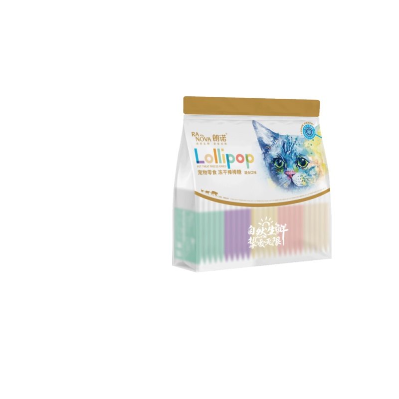 朗诺猫咪零食鸡肉冻干棒棒糖宠物营养鸡肉水果多种口味磨牙棒25支