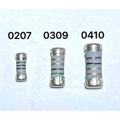 抗浪涌贴片保险绕线无引线电阻0207 0309 0410 1 R 2.2R 3.3R等