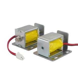 LY0735小型直流电磁铁推拉杆DC12v24v框架式伸缩电磁锁螺线管插销
