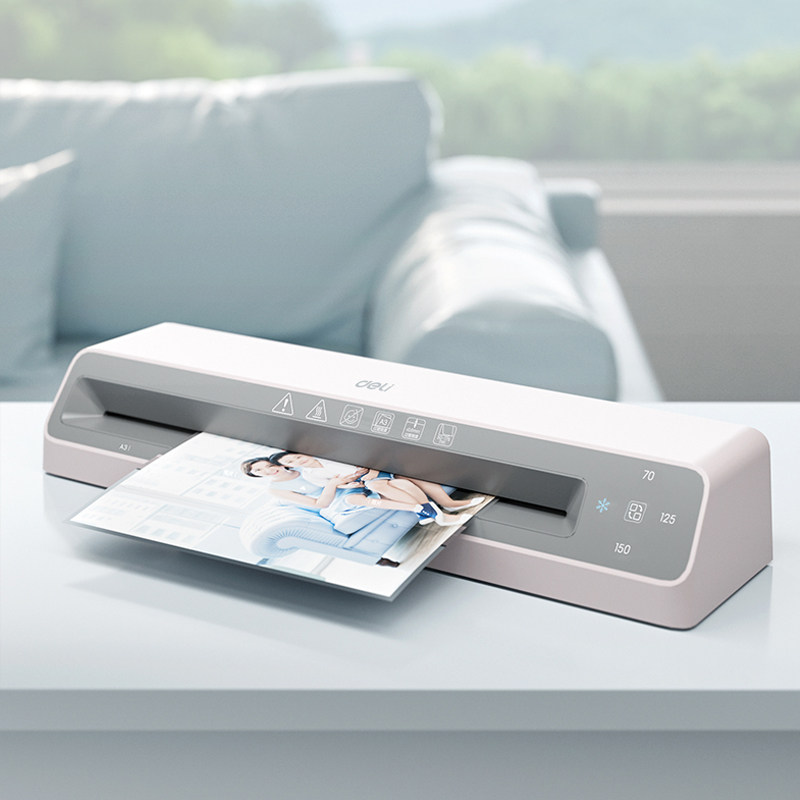 得力塑封机3寸5寸6寸7/8寸/a4a3办公家用文件书画过塑压膜机小型商用相片照片过胶机