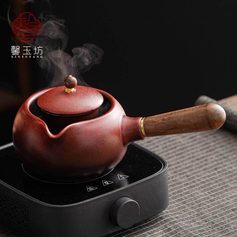 罐罐茶过滤煮茶壶围炉煮茶器套装侧把陶瓷壶电陶炉户外烤茶炉碳炉