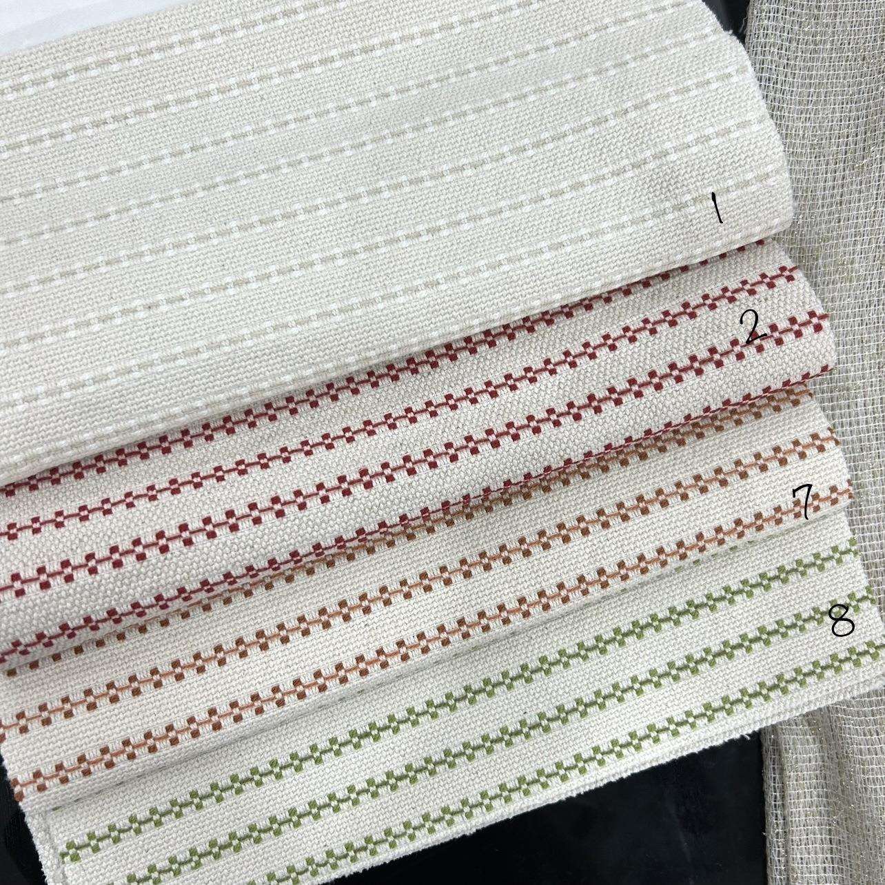 全棉条纹全棉细条纹面料棉布条纹纯色本色条纹田园风格面料