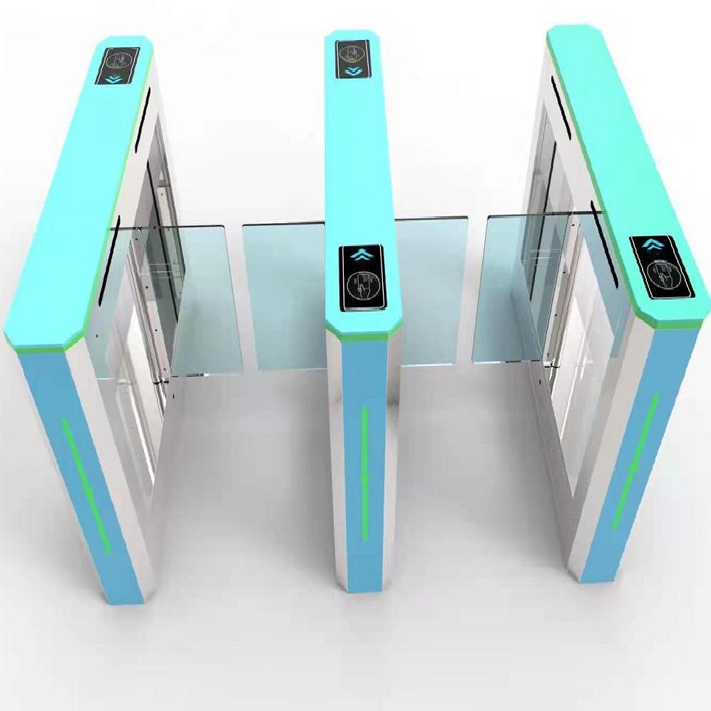 大厦办公楼大堂速通门动态人脸识别指纹考勤访客管理摆闸门禁通道