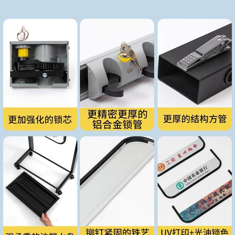 雨伞架logo商用带锁银行酒店大堂入户门口铁艺进门便民收纳架