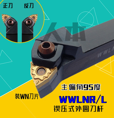 WWLNR2020K08数控车床刀具锲压式外圆刀杆2525M08大压板车刀WWLNL