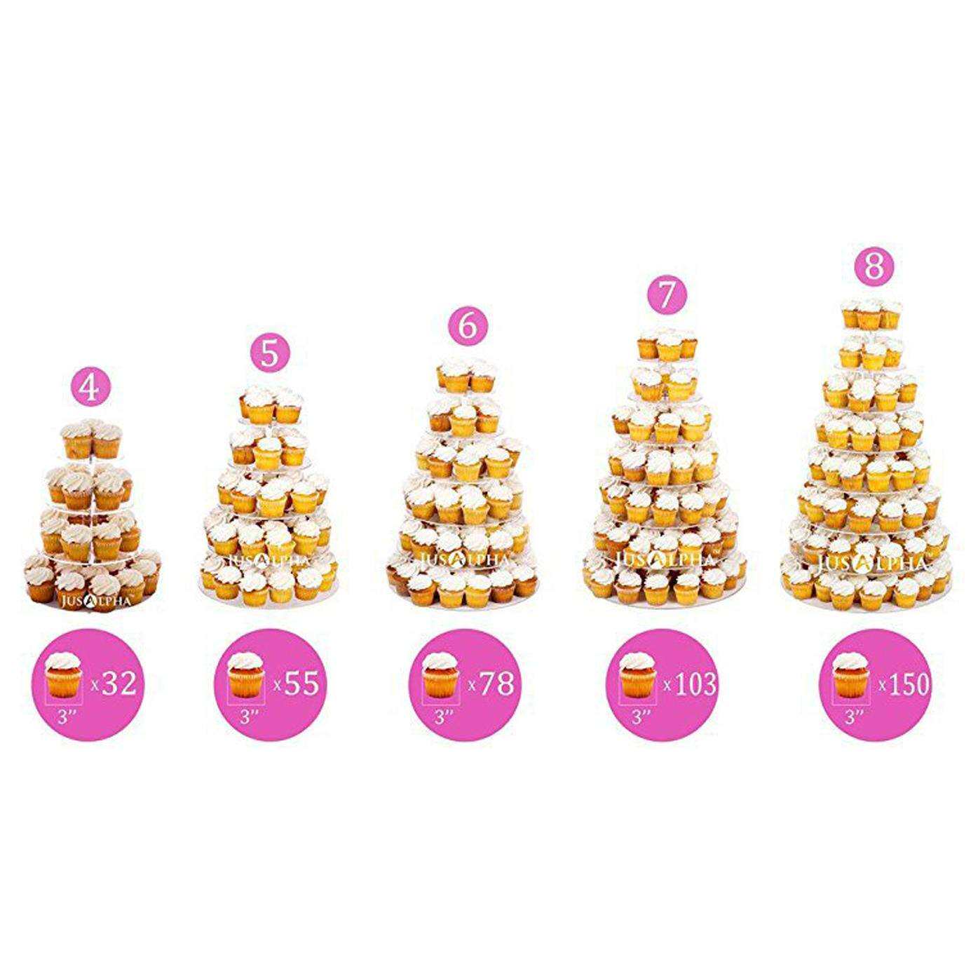 亚克力圆形蛋糕架 有机玻璃7层糕点架 食品促销摆放架 Cake Stand