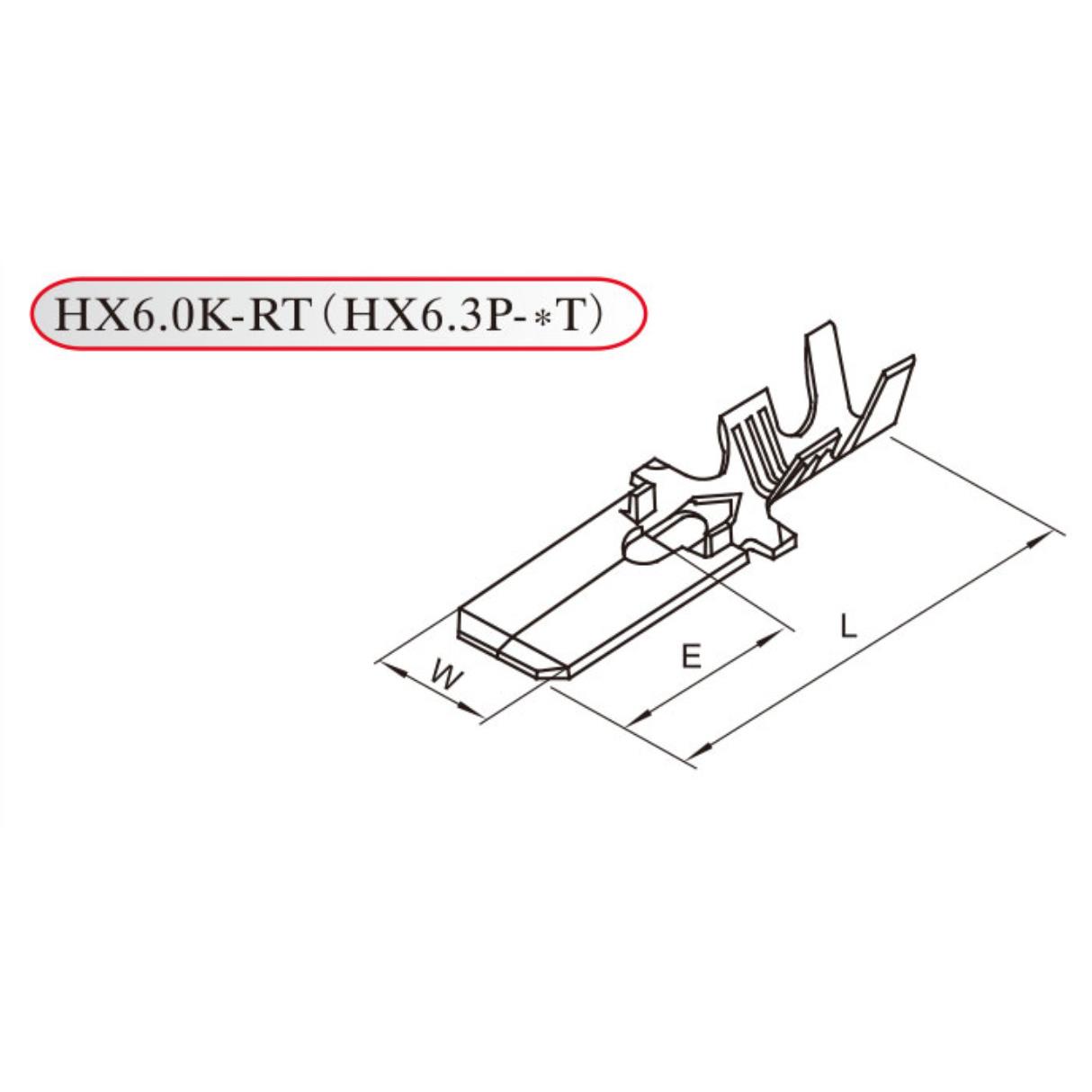 红星HX6.0K-21RT 6.0N-21T 亮锡 车用连接器 连绕端子 竖带 5K/卷