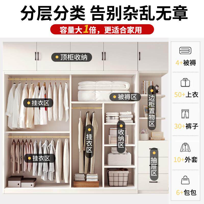 衣家用卧室童实木生态约板拉门新款衣橱YG55现柜代简储物收纳儿柜