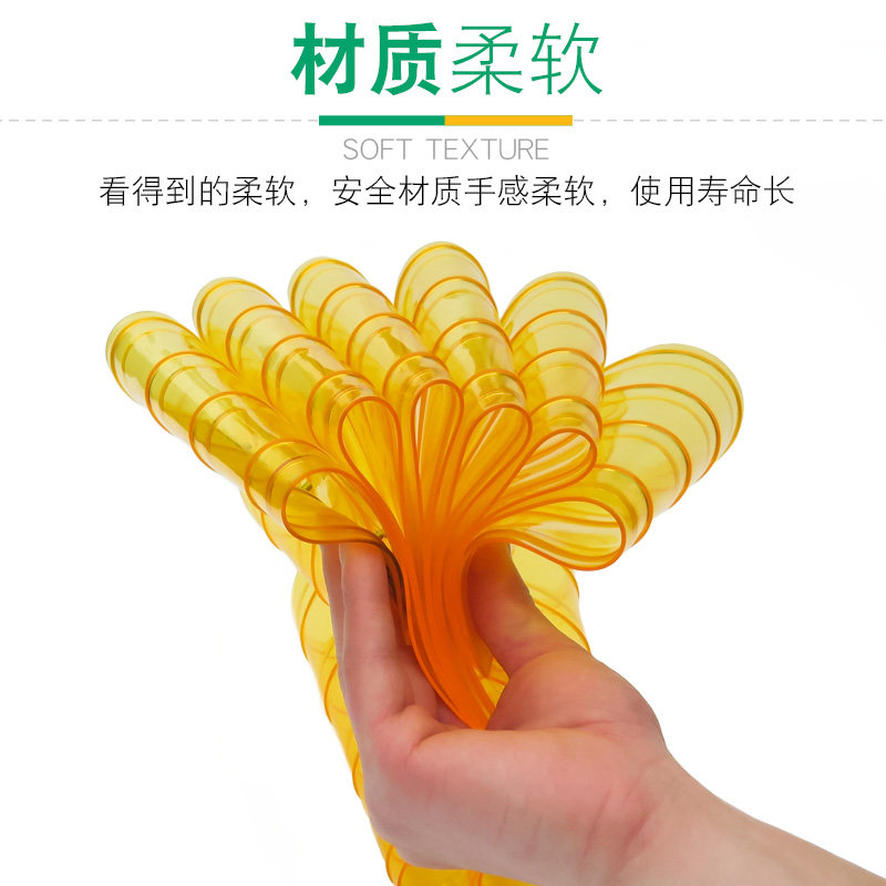 橘黄色条纹塑料透明pvc软皮胶门帘隔断帘子车间超市食品厂防蚊虫