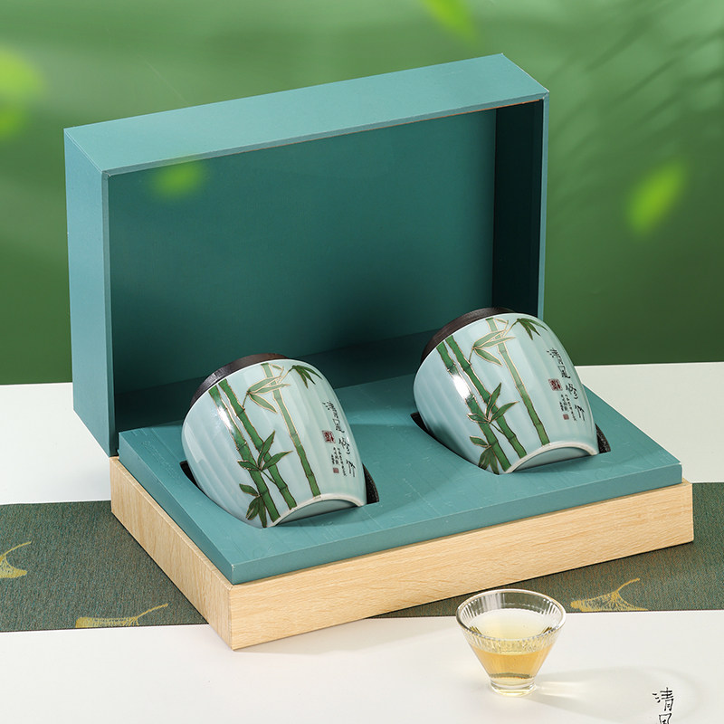 茶叶礼盒装空盒茶叶罐陶瓷信阳毛尖包装盒红茶绿茶叶包装盒空礼盒