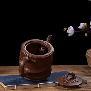 紫砂壶手工泡茶壶大容量高梅竹壶过滤朱泥壶单壶家用功夫茶具套装
