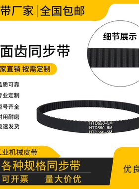 橡胶同步带带齿HTD1900/1945/1960/2000/2010/2100/2160-5M传动带