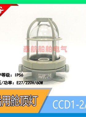 泰航船用塑料白炽舱顶灯CCD1-2A 水密舱室甲板走道照明灯现货IP56