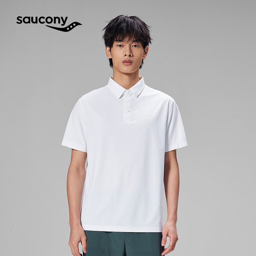 Saucony索康尼夏季透气速干Polo衫时尚休闲翻领上衣跑步运动短袖