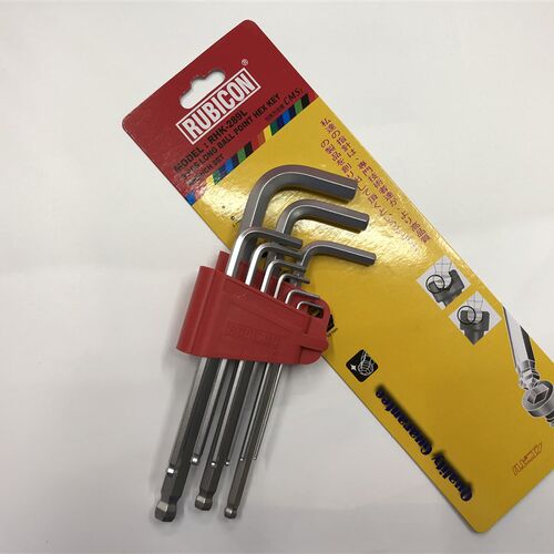 原装正品日本罗宾汉RHK-289L六角匙 9支装公制球头加长内六角扳手