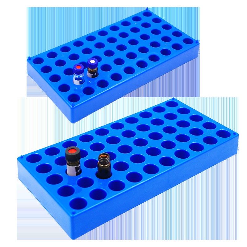 塑料进样瓶架 2ml/4ml 50孔 塑料试管架PP聚丙烯顶空瓶架色谱瓶架