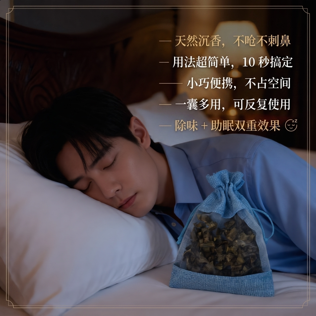 【酒店异味】出差党棋楠沉香香囊安神助眠香包中药沉香助眠祛异味