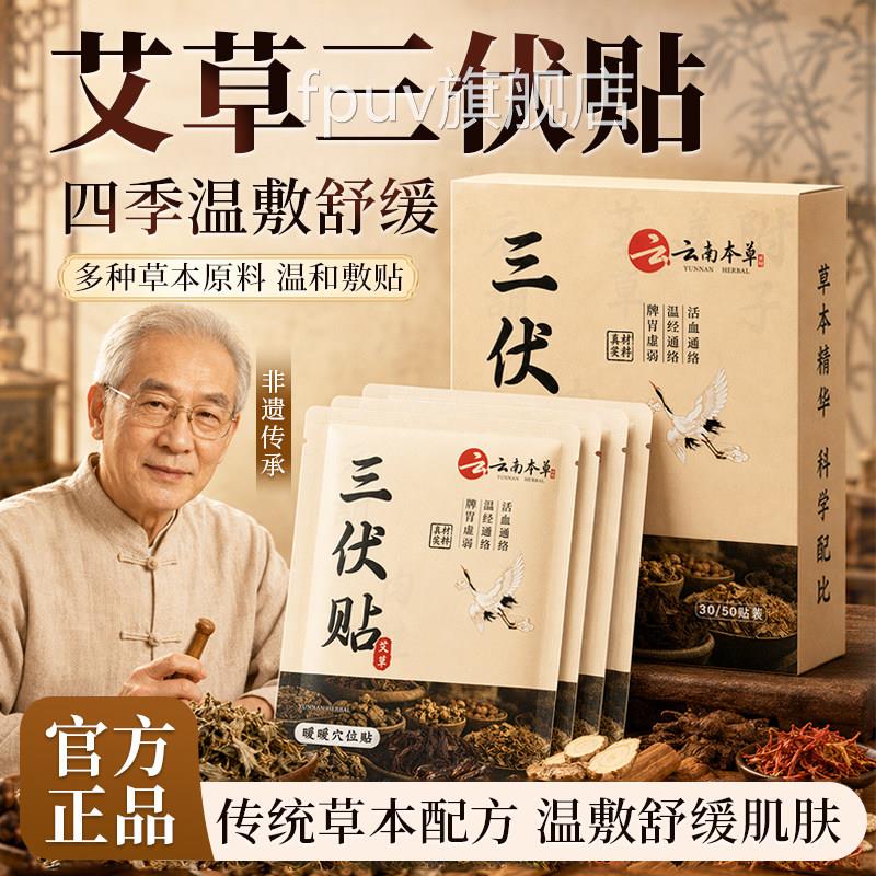 三伏贴艾灸贴艾草祛湿成人儿童草本养三温九贴肚脐热敷官方正品zz
