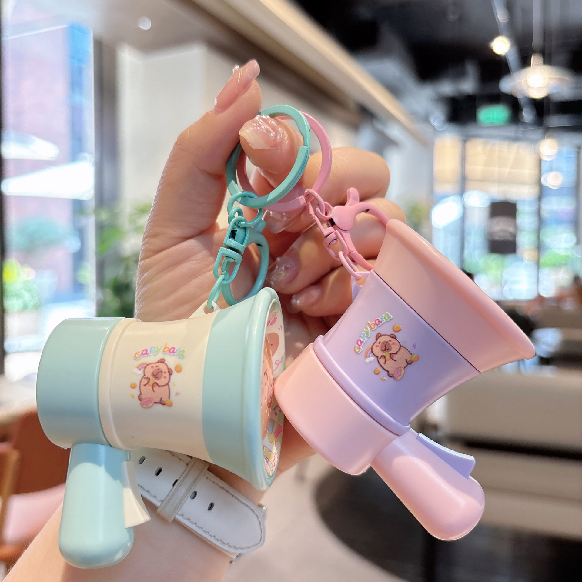 卡通迷你录音小喇叭钥匙扣水豚塑料大声公扬声器儿童书包挂件爪机,节庆用品/礼品,钥匙扣,淘宝优惠券,粉丝福利购,淘宝优惠卷