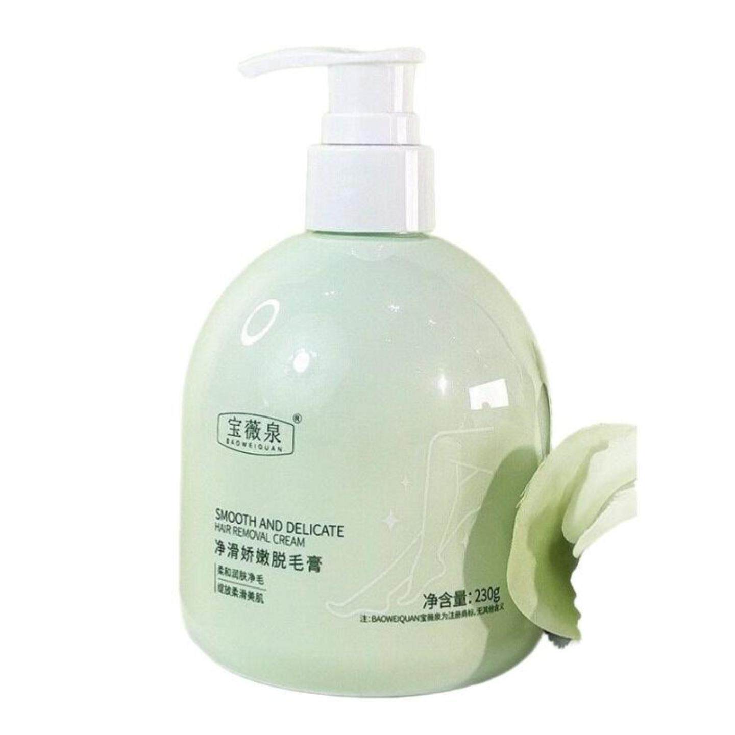 宝薇泉净滑娇嫩脱毛膏230ml男士女士唇部唇毛腋下胡子手部腿部