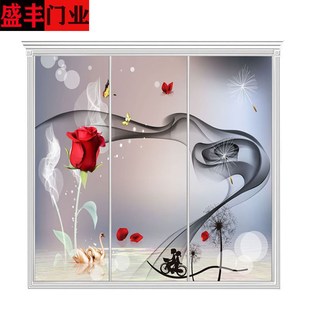定制衣柜钢化防爆玻璃移门衣橱推拉门强化壁柜门滑动门衣帽间趟门