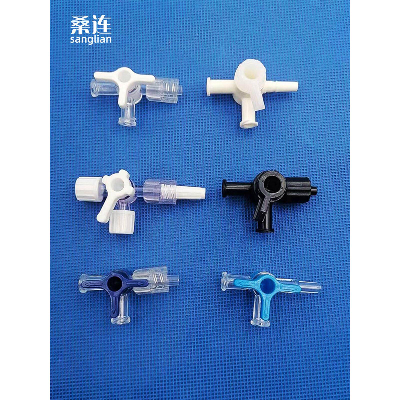 特殊价格Pppc材料鲁尔塑料双通阀带开关小型双通阀点胶机扩展器鲁