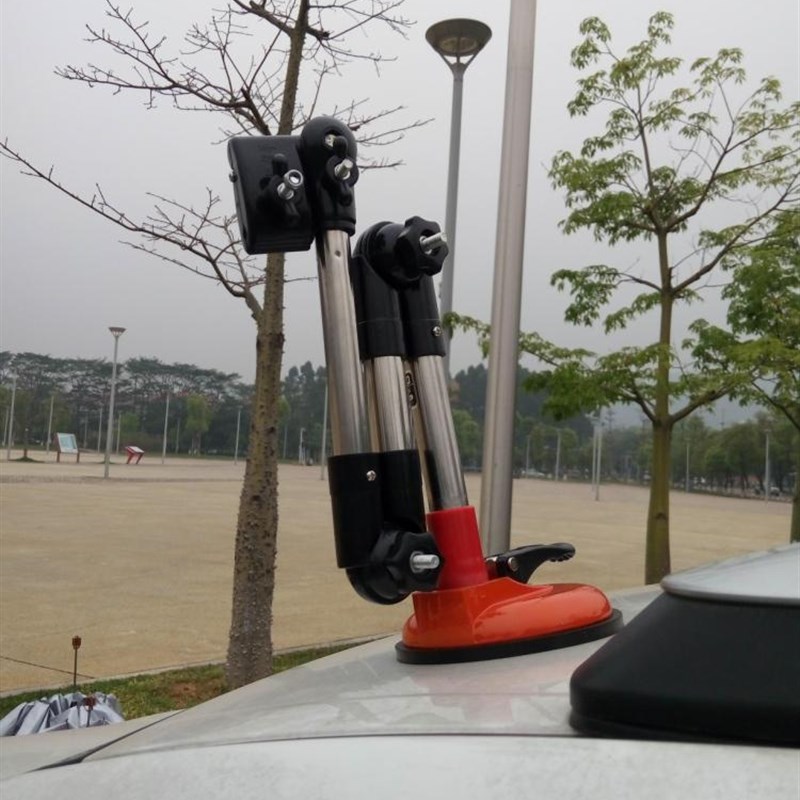 汽车专用吸盘不锈钢遮阳撑伞架 驾校教练汽车伞架雨伞吸盘支架