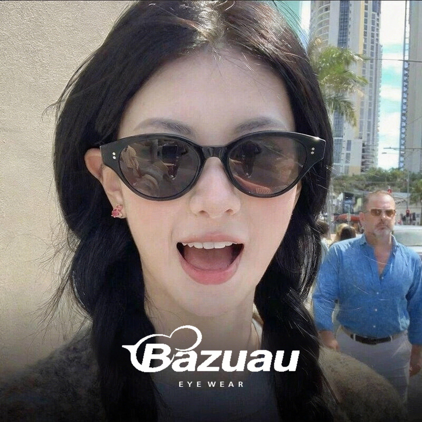 墨镜女2026新款gm太阳镜高级感猫眼开车防紫外线明星同款眼镜防晒