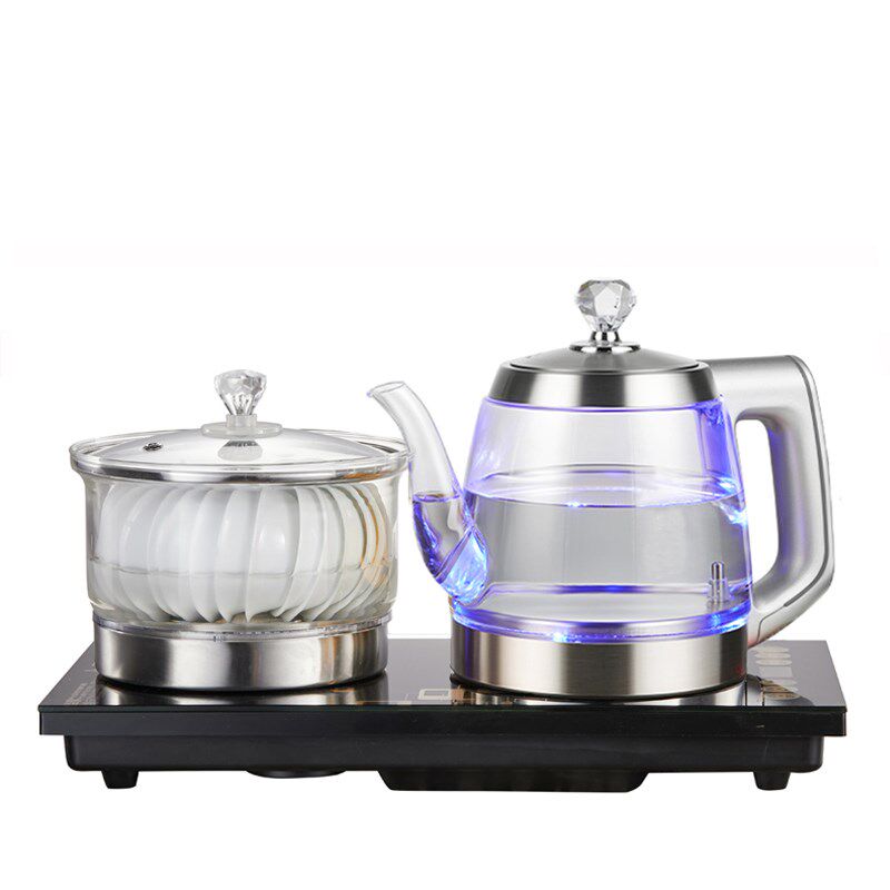 全自动底部上水电热烧水壶茶台嵌入一体抽水消毒煮茶炉净水器专用