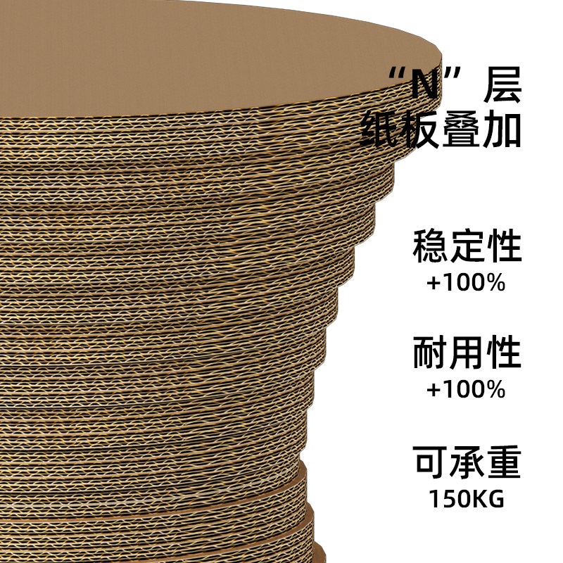 陈象多层圆凳小凳子环保家具家用简约创意瓦楞纸圆凳换鞋凳瓦楞纸